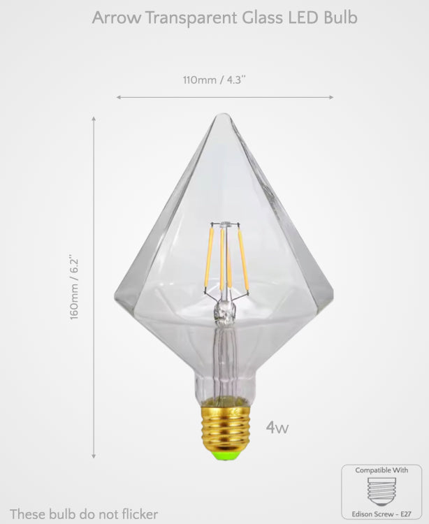 Sculpted Decorative Glass LED Bulbs