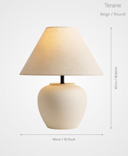 Terane – Ceramic Table Lamp of Earth and Light