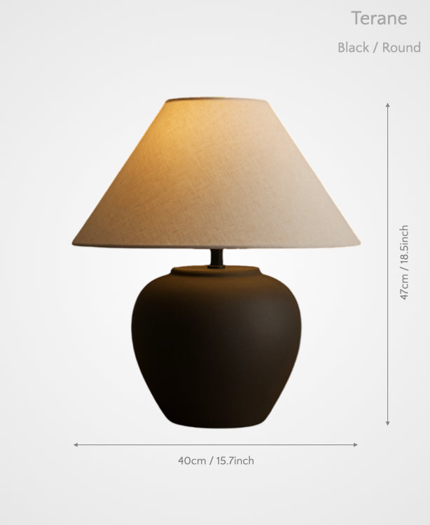 Terane – Ceramic Table Lamp of Earth and Light