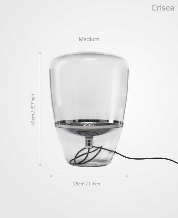 Crisea – Glass Table Lamp with Subtle Resonance