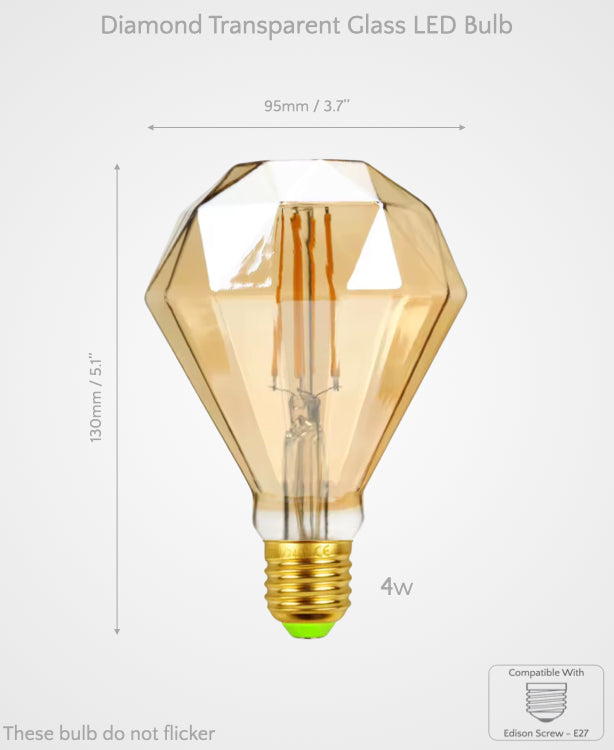 Sculpted Decorative Glass LED Bulbs