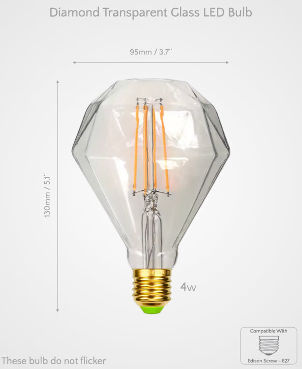 Sculpted Decorative Glass LED Bulbs