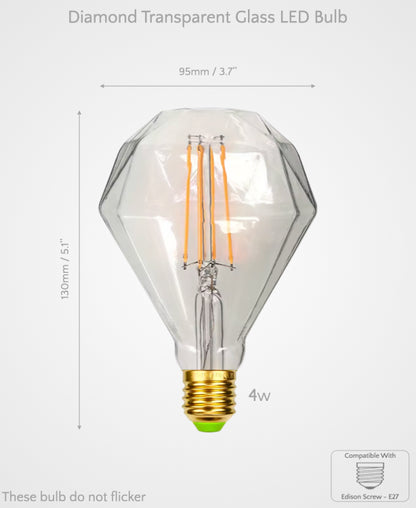 Sculpted Decorative Glass LED Bulbs