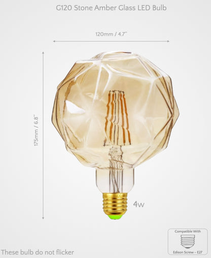 Sculpted Decorative Glass LED Bulbs