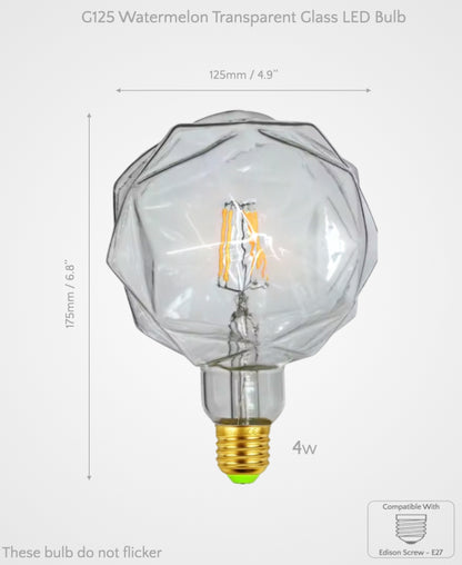 Sculpted Decorative Glass LED Bulbs