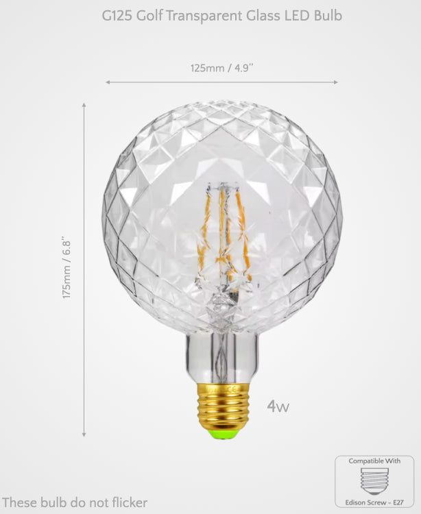 Sculpted Decorative Glass LED Bulbs