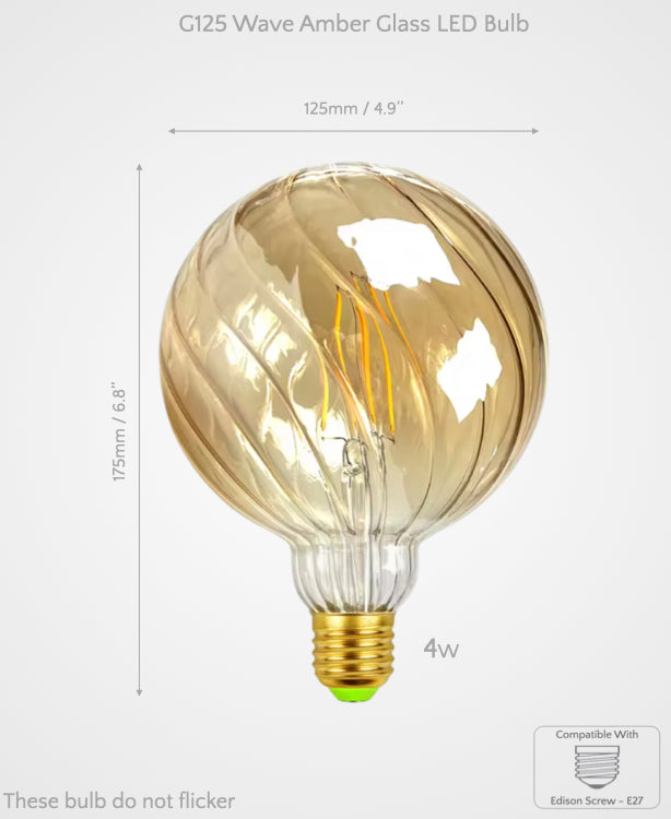 Sculpted Decorative Glass LED Bulbs