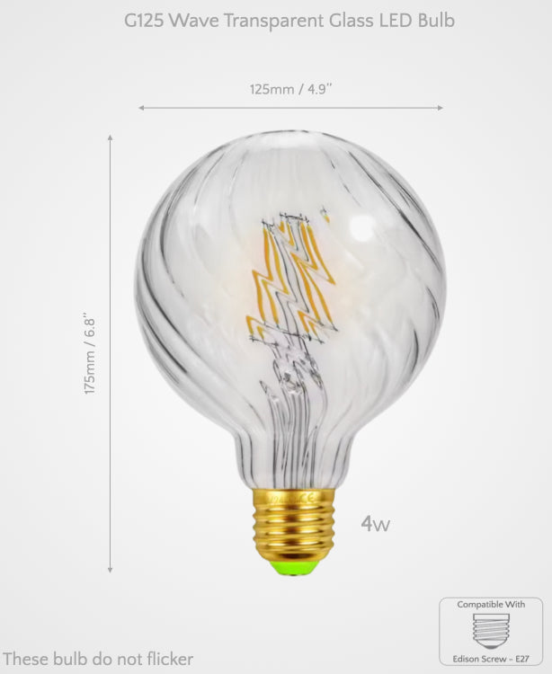 Sculpted Decorative Glass LED Bulbs