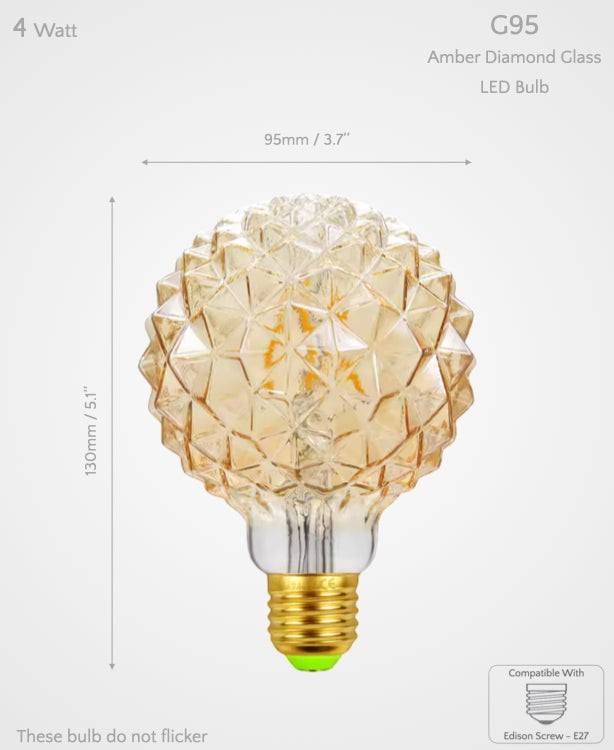 G95 Diamond Glass LED Bulb