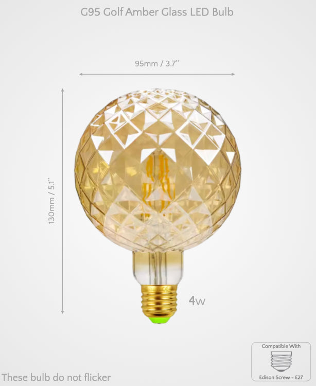 Sculpted Decorative Glass LED Bulbs