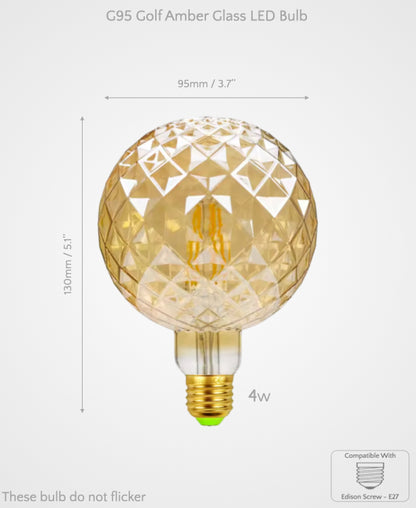 Sculpted Decorative Glass LED Bulbs