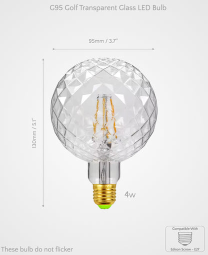 Sculpted Decorative Glass LED Bulbs