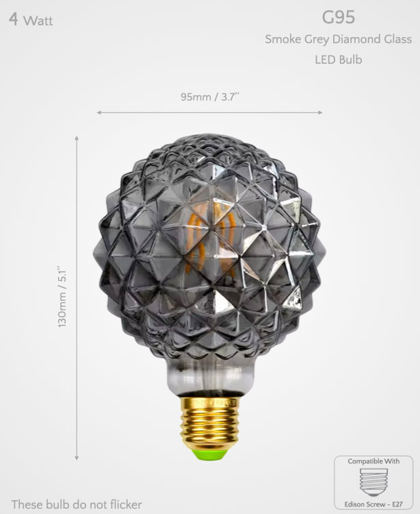 G95 Diamond Glass LED Bulb
