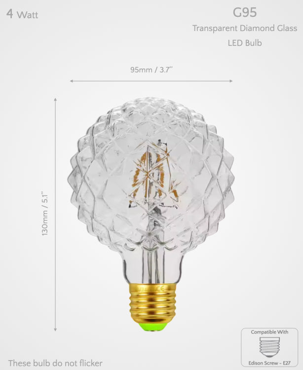 G95 Diamond Glass LED Bulb