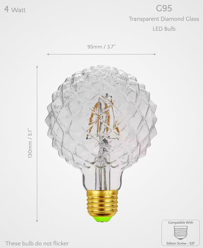 G95 Diamond Glass LED Bulb