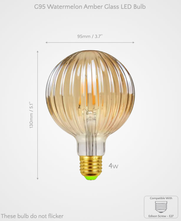 Sculpted Decorative Glass LED Bulbs