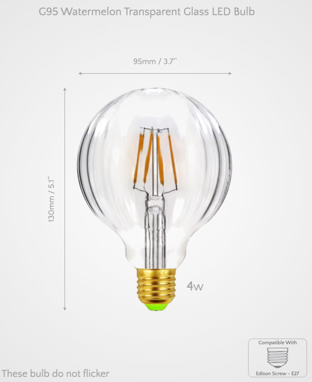 Sculpted Decorative Glass LED Bulbs