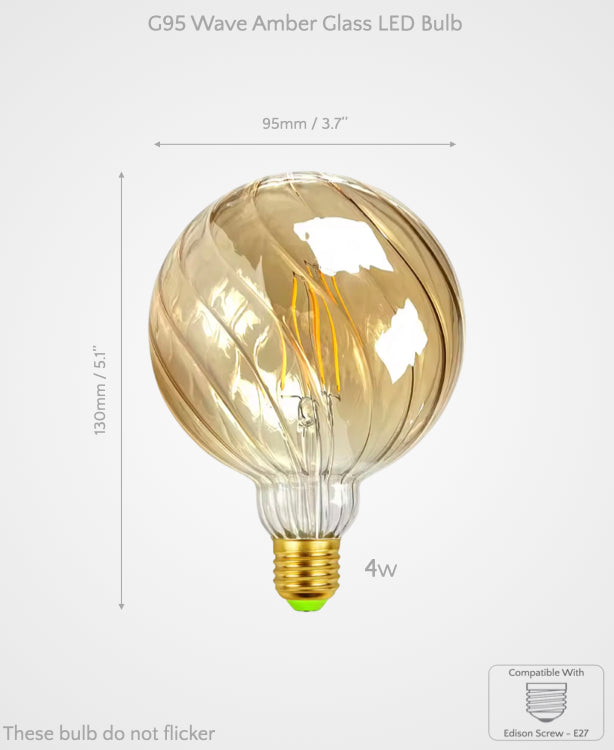 Sculpted Decorative Glass LED Bulbs