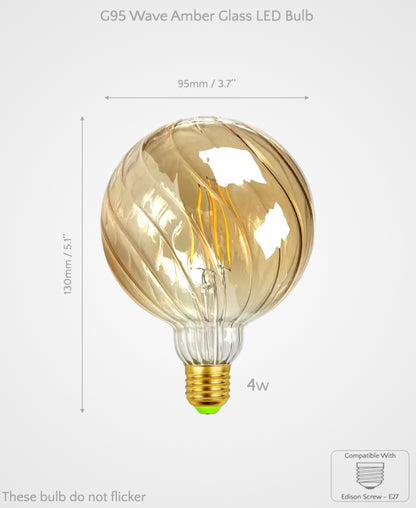 Sculpted Decorative Glass LED Bulbs