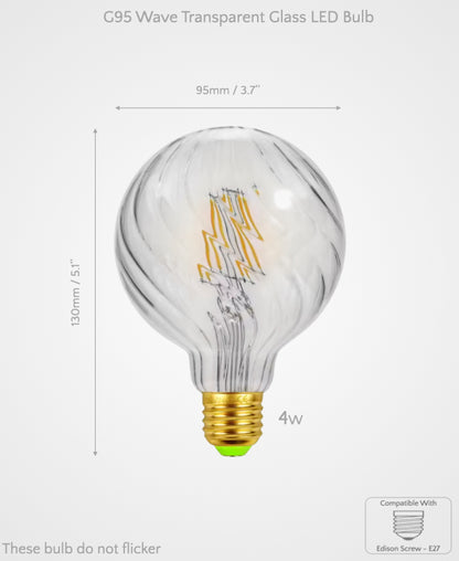 Sculpted Decorative Glass LED Bulbs