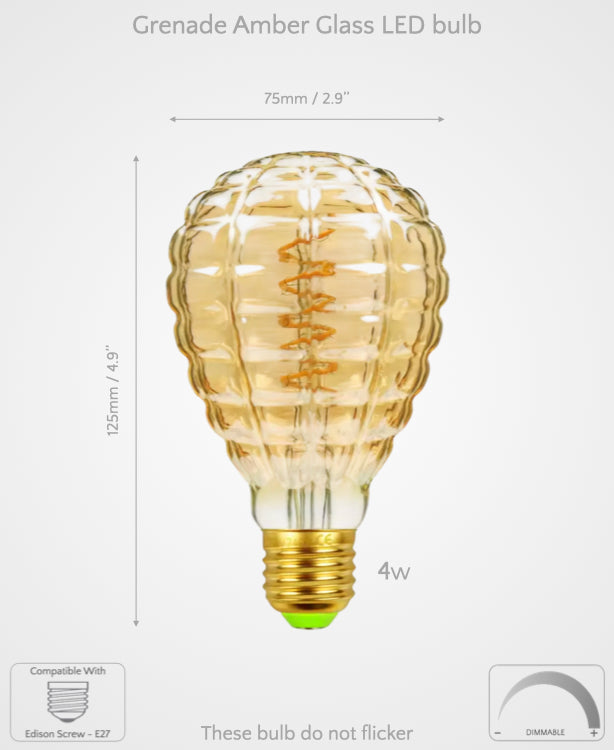 Sculpted Decorative Glass LED Bulbs
