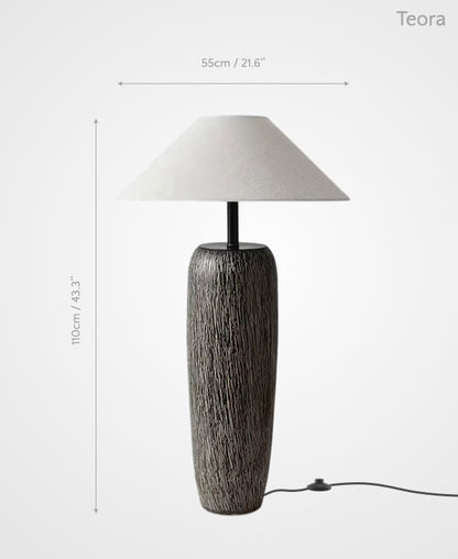 Teora – Ceramic Floor Lamp of Earth and Warm Serenity