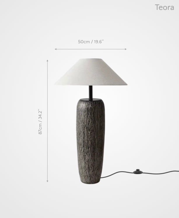 Teora – Ceramic Floor Lamp of Earth and Warm Serenity