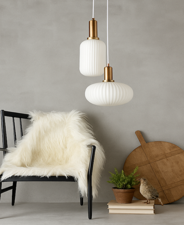 Ondine – Ribbed Glass Pendant Light