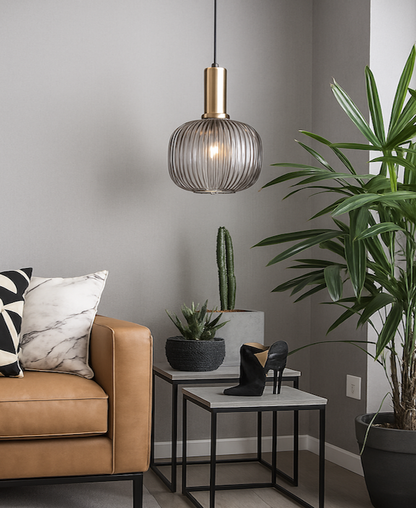 Ondine – Ribbed Glass Pendant Light