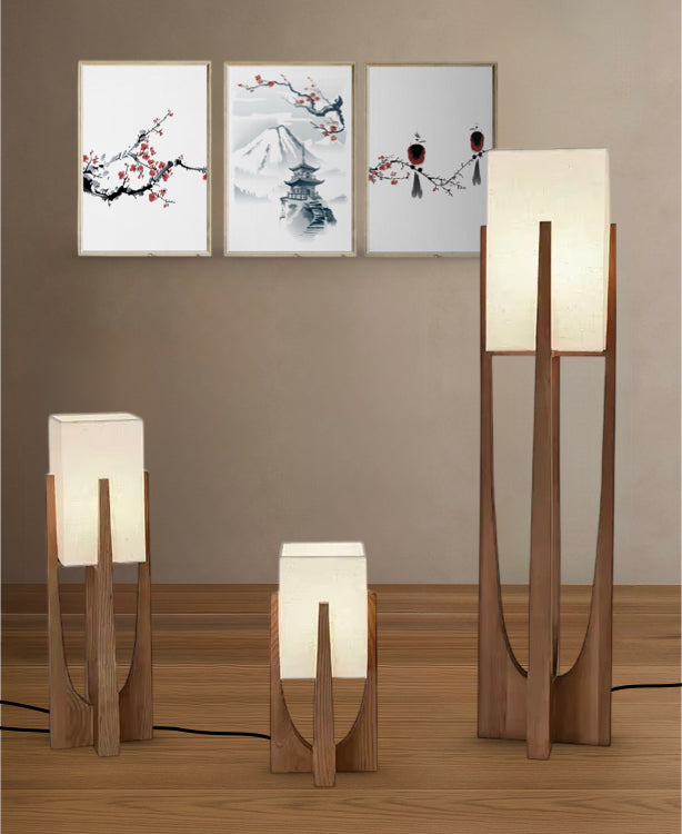 Soryn – Wooden Floor Lamp of Wabi-Sabi Serenity