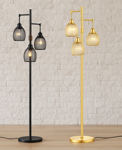 Trelys – Triple Pendant Floor Lamp of Poised Light