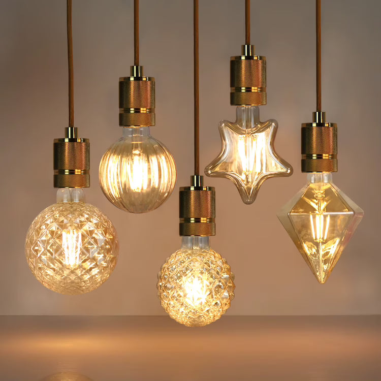 Sculpted Decorative Glass LED Bulbs