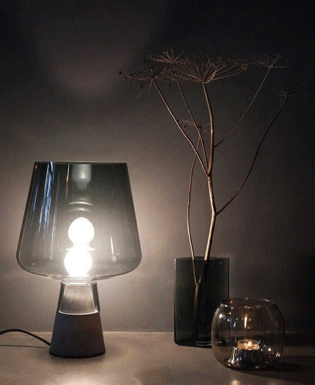 Silys – Architectural Glass Lamp with Cement Base