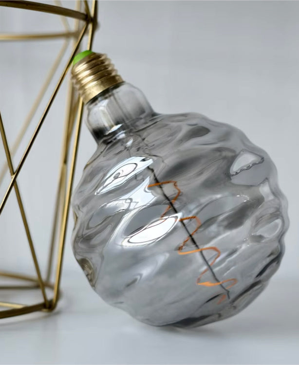 G125 Swirls Sculpted Glass LED Bulb