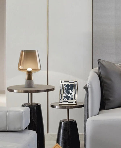 Silys – Architectural Glass Lamp with Cement Base