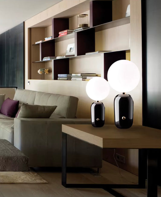 Nera & Soléa – Sculptural Table Lamps Balancing Light and Shadow