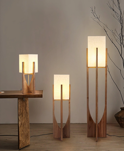 Soryn – Wooden Floor Lamp of Wabi-Sabi Serenity