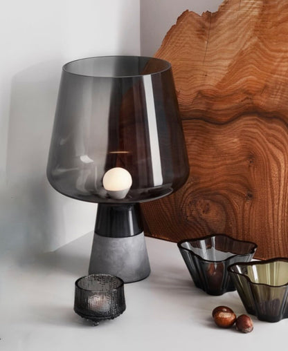 Silys – Architectural Glass Lamp with Cement Base
