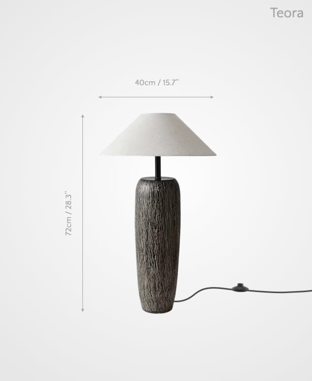 Teora – Ceramic Floor Lamp of Earth and Warm Serenity