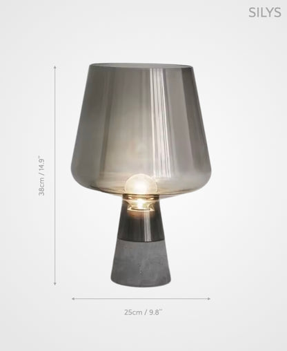 Silys – Architectural Glass Lamp with Cement Base