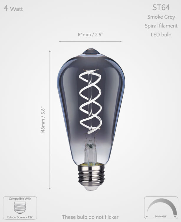 ST64 Dimmable LED Bulb E27 4W