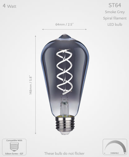ST64 Dimmable LED Bulb E27 4W
