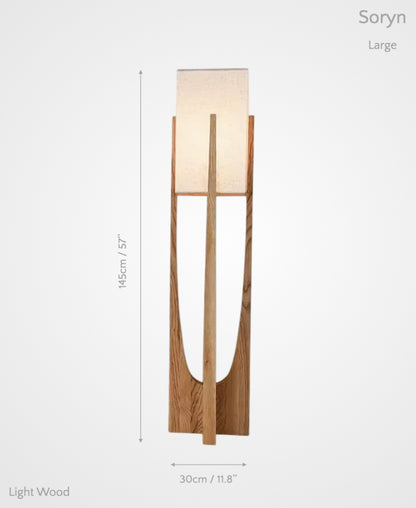 Soryn – Wooden Floor Lamp of Wabi-Sabi Serenity