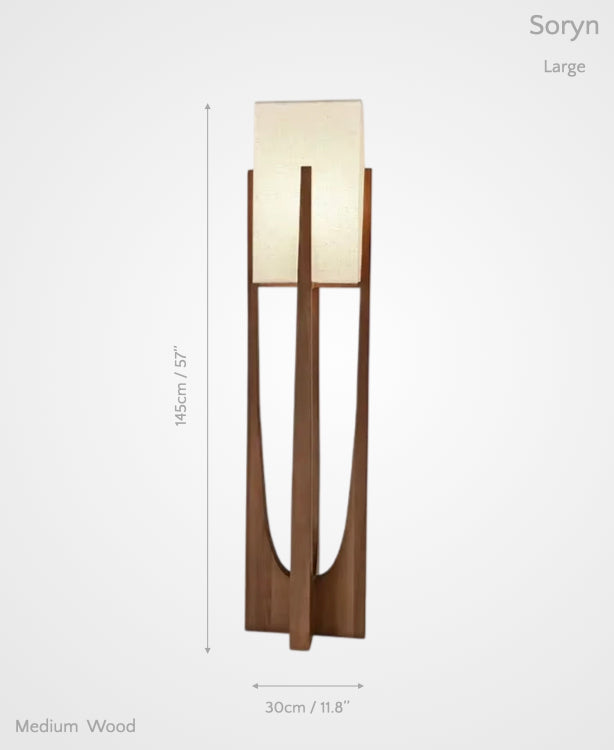 Soryn – Wooden Floor Lamp of Wabi-Sabi Serenity