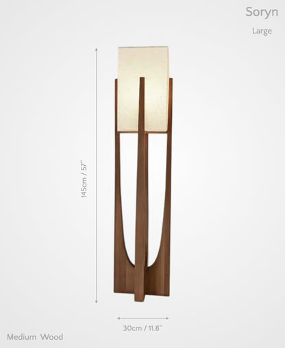 Soryn – Wooden Floor Lamp of Wabi-Sabi Serenity