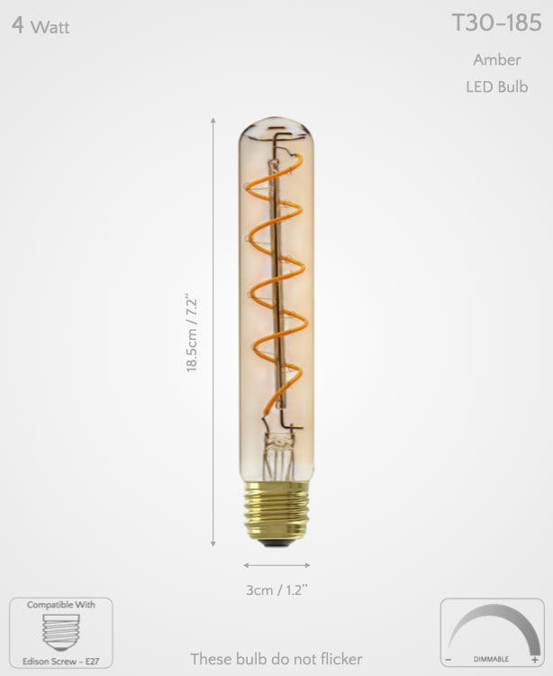 LED Bulb T30-185 & T30-300 Dimmable E27 4W