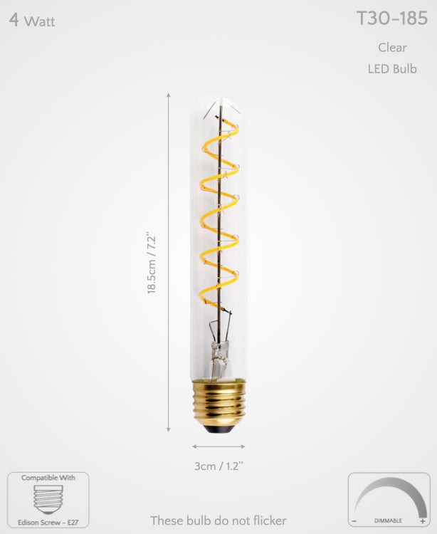 LED Bulb T30-185 & T30-300 Dimmable E27 4W
