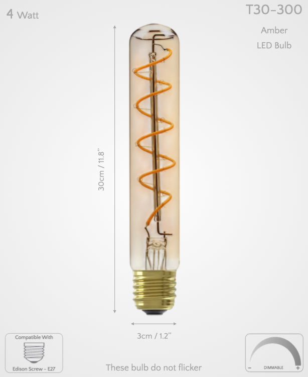 LED Bulb T30-185 & T30-300 Dimmable E27 4W