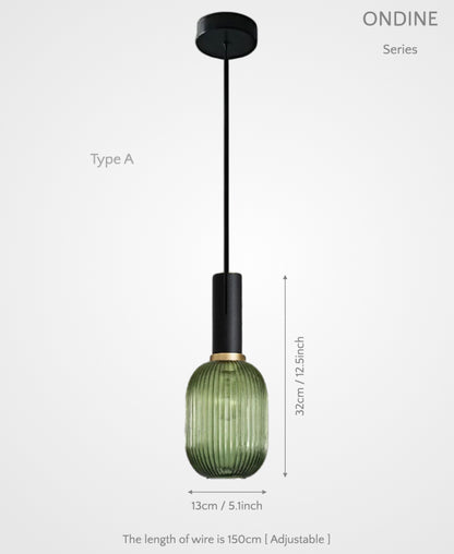 Ondine – Ribbed Glass Pendant Light