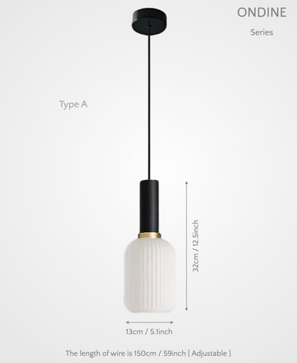 Ondine – Ribbed Glass Pendant Light